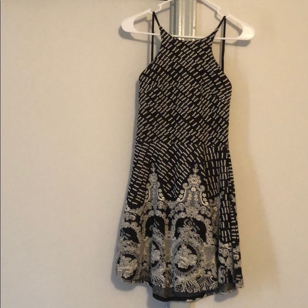 Open Back Skater Skirt Dress